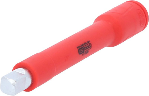 KS Tools Rallonge 3/8" avec isolation de protection et verrouillage à vis, 125 mm, 117.5231