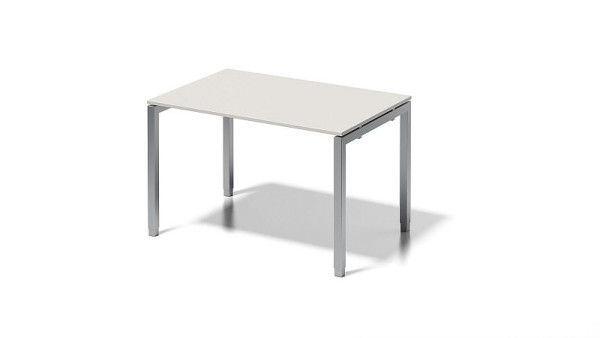 Bureau Bisley Cito, structure en U réglable en hauteur 650-850 mm, H 19 x L 1200 x P 800 mm, gris blanc/argent, DUH1208GW355