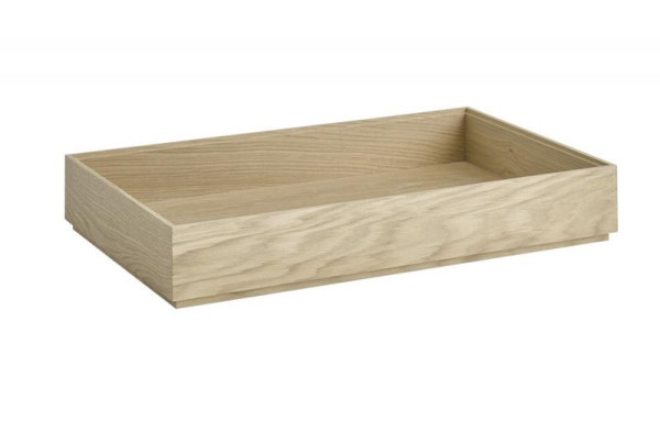 Caisse en bois APS GN 1/1 -VALO-53 x 32,5 cm, hauteur : 8,5 cm, bois de chêne (huilé), 14001