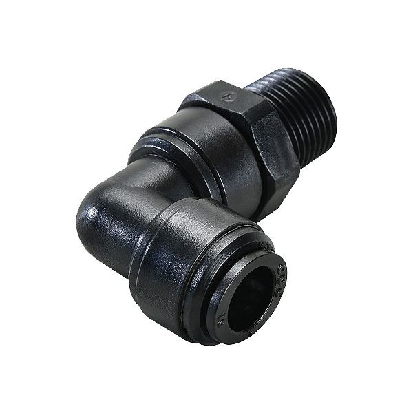 temporisateur B-WEdk-8-1/8-KU-H2O, raccord à visser conique coudé, en plastique, réglable sans pression, pour eau, UE : 10 pièces, 03080414