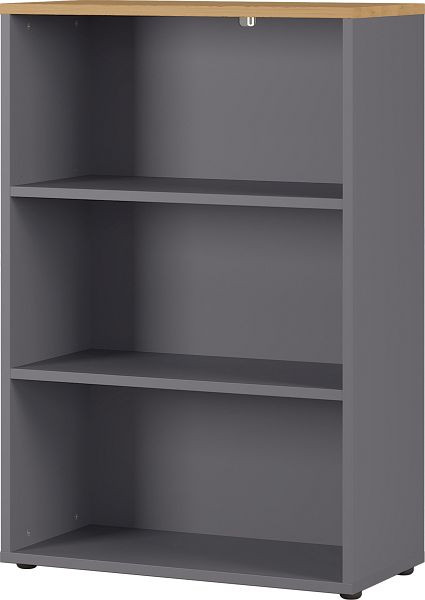 GERMANIA GW-AGENDA étagère de classement 4231 graphite/imitation chêne Grandson, largeur 80 cm, 4231-564