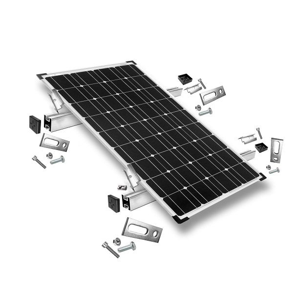 Kit de fixation Offgridtec avec vis de suspension pour installation sur toit en pente 1 cadre de panneau solaire hauteur 35 mm, 8-01-013765-002
