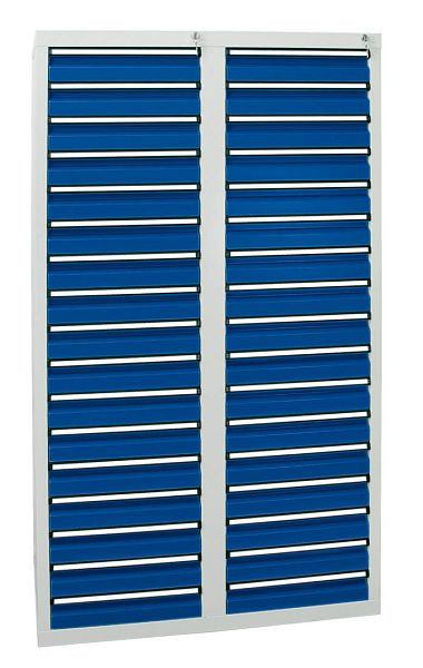 armoire à tiroirs émoussés série STS 410, RAL 7035/5010, 34 tiroirs (34x100 mm), 7104174