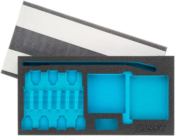 Insert en mousse souple à 2 composants Hazet, pour 4915/15 Dimensions / longueur : 342 mm x 172 mm Taille du système d'organisation : 1/3 (342 x 172 mm), 163-256L