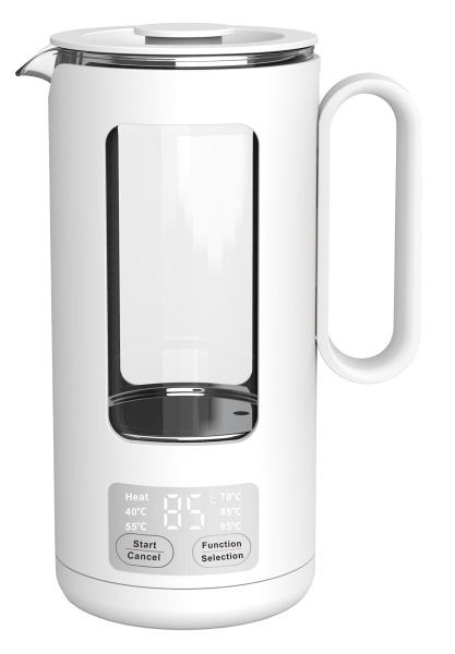 bouilloire grossag, 0,5 litre, pot en verre, blanc, WK 8,00