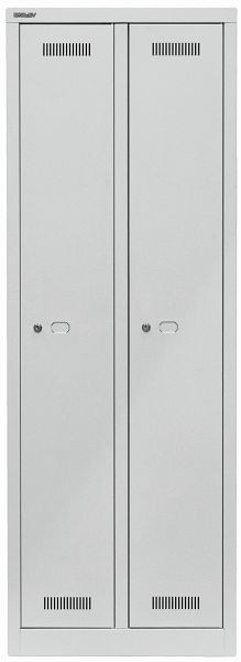 Armoire Bisley MonoBloc™, 2 compartiments, 1 compartiment chacun, gris clair, ML06D1645