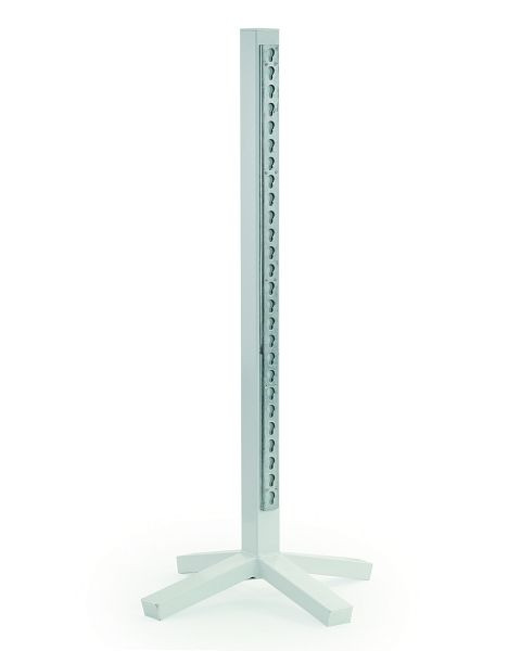 Support de saut en aluminium Growi, avec rail d'obstacle, hauteur 163 cm, revêtement blanc, 10094500