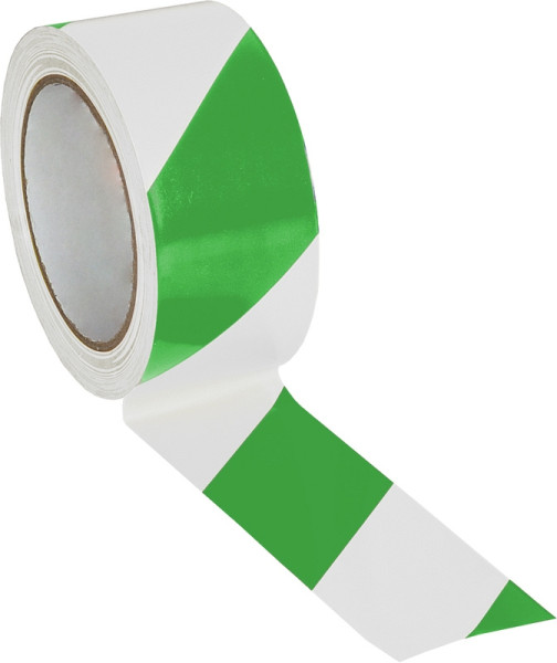 Ruban de marquage au sol stable Eichner pour coller et marquer, pour l'intérieur, praticable, bonne adhérence, vert/blanc, 9225-20411-320