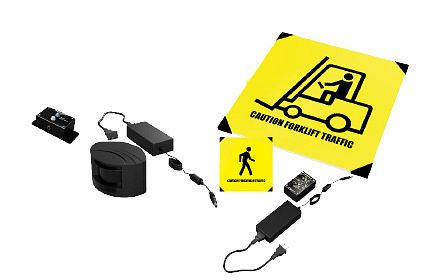 Combo barrière immatérielle / détecteur de présence Ergomat & panneau LED 60 cm (pour une surface jusqu'à 24 mx 24 m), ERGO-IWS-OSTR-60-D-COMBO