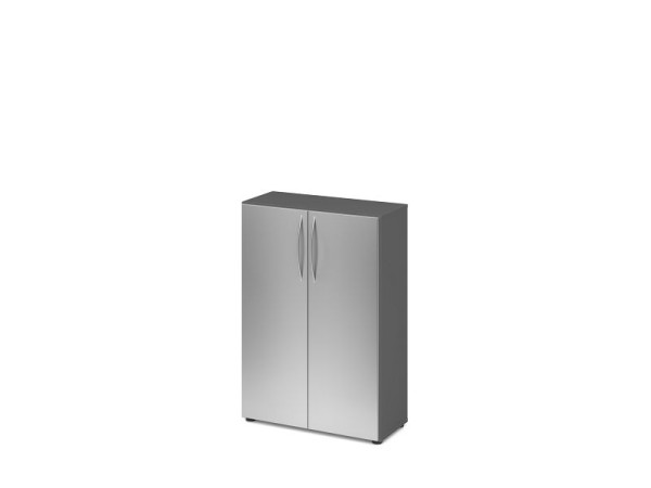 Armoire Hammerbacher 3OH 34, profondeur 6 cm BM graphite/argent, V4550/G/S/BM