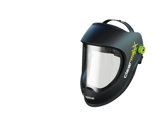 ELMAG clearmaxx noir, casque de meulage, extra léger (1100 000), avec grande lentille et bandeau confortable, 57291