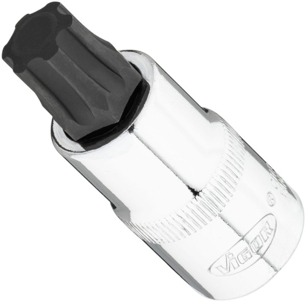 Embout de tournevis VIGOR T-Plus, carré 12,5 mm (1/2 pouce), profil T+, T60+, V7055-IP60