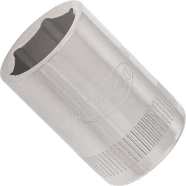 Insert de clé à douille VIGOR, carré creux 10 mm (3/8"), profil à six pans extérieurs, 12 mm, V2272N