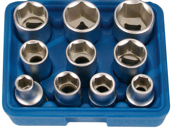Inserts pour clés à douille en acier SW, 1/2", 3/8"-15/16", 10 pièces, S21-125