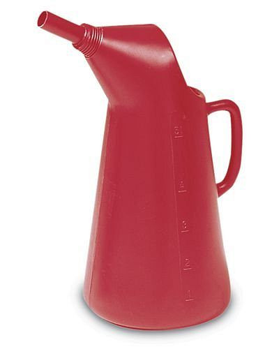 Set de bidons de remplissage DENIOS en polyéthylène (PE), avec bidon de 1 litre, 2 litres (rouge) et 5 litres (transparent), 148-143