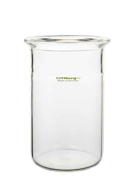 Récipient de réaction Rettberg, 6000 ml, bride DN 150, avec rainure, cylindrique, fond plat, verre borosilicaté 3.3, 134210276