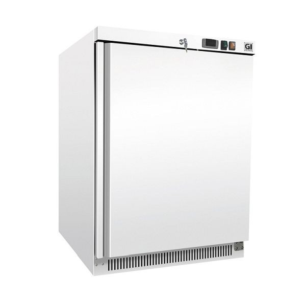 Congélateur Gastro-Inox en acier blanc 200 litres, réfrigéré statique, capacité nette 140 litres, 201.109