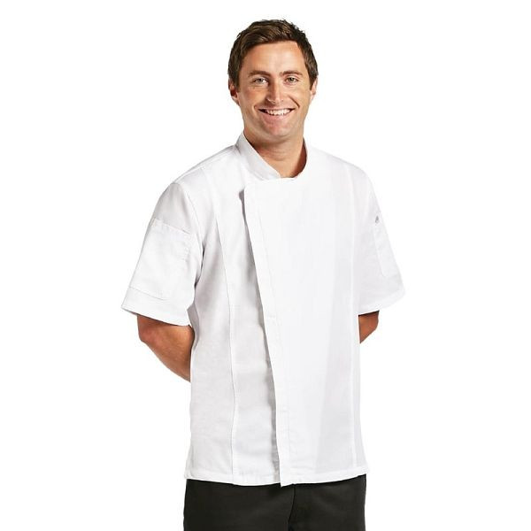 Chef Works Springfield veste de chef pour hommes manches courtes blanc S, B471-S