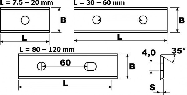 Insert Edessö HW 120 x 13 x 2,2, 2 tranchants, 9921201322
