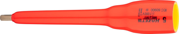Douille tournevis Hazet, double isolation, carré creux 12,5 mm (1/2 pouce), profil à six pans creux, 5 mm, 986LG-5KV
