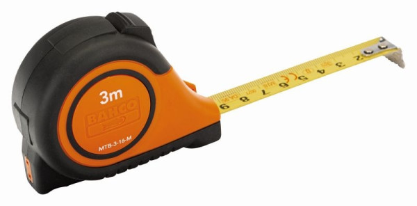 Mètre à ruban Bahco 8 m métrique + pouce magnétique verrouillage automatique MTB-8-25-ME