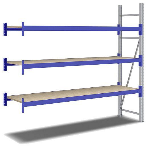 BITO rayonnage grande portée /F2 2000x600x2200 champ complémentaire 3 niveaux aggloméré RAL5010 U, C0350-0263