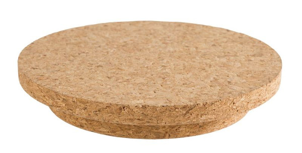 Couvercle APS, Ø 11,5 cm, hauteur : 1,5 cm, liège, pour distributeur de boissons, 10428