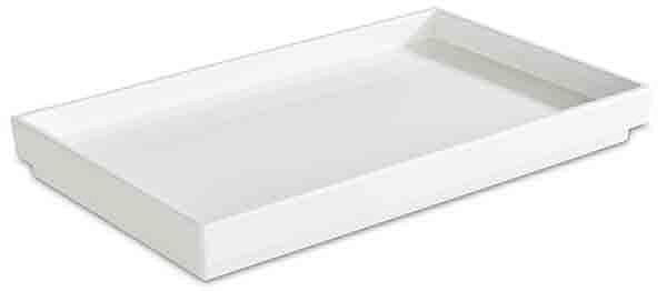 Plateau APS GN 1/4 -ASIA PLUS-, 26,5 x 16,2 cm, hauteur : 3 cm, mélamine, intérieur : blanc, brillant, extérieur : blanc, mat, 15452