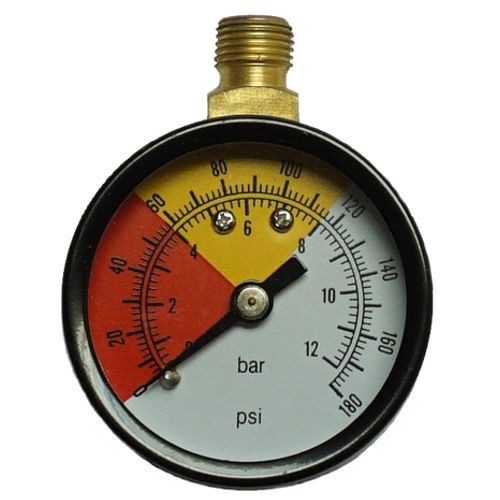 Manomètre AEROTEC 12 bar 40 mm - 1/8 pouce AG ci-dessus, 9415269