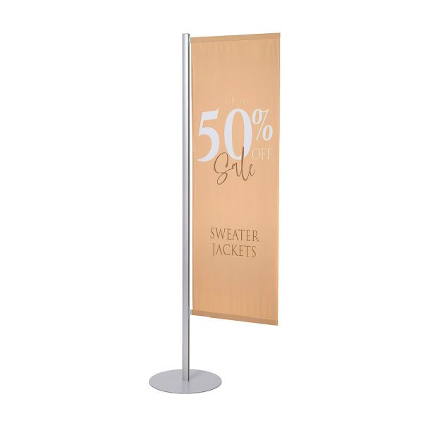 Showdown Displays Indoor Flagpole Silber Size M, INSIGN1M