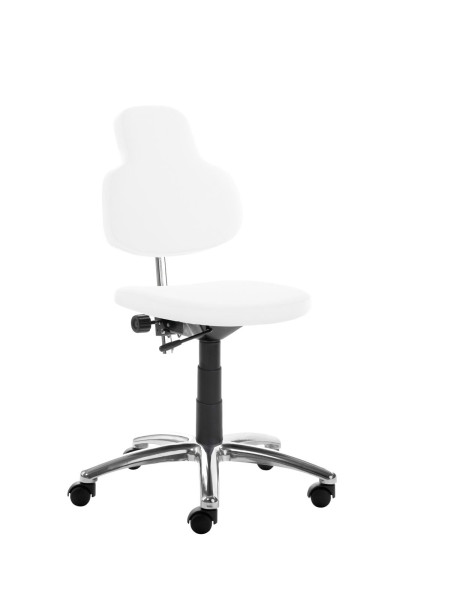 Chaise pivotante Mayer Sitzmöbel , assise et dossier rembourrés, mécanisme standard et soufflet noir, blanc polaire, 2206S_30582