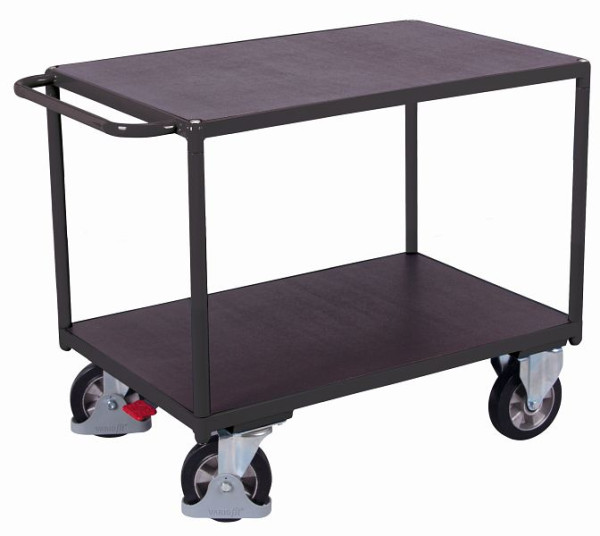 Chariot de table pour charges lourdes VARIOfit avec 2 zones de chargement, dimensions extérieures : 1 190 x 700 x 925 mm (LxPxH), sw-700.530/AG
