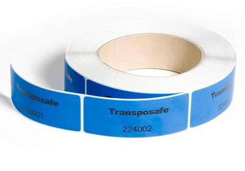 Étiquette de sécurité DENIOS Transposafe, à sceller, 30 x 78 mm, 1 rouleau de 250 pièces, 290-819
