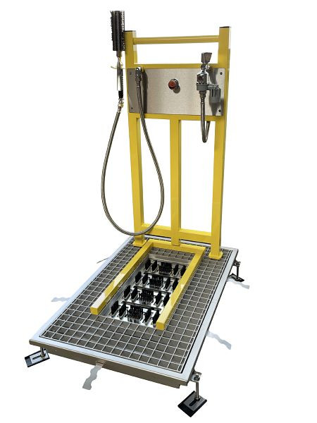 Lave-chaussures et bottes Bockermann super plat avec cuve intégrée en acier inoxydable, STW 328