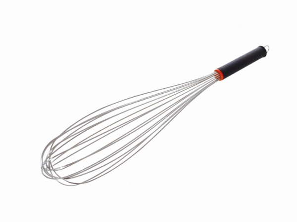 Schneider fouet 24 fils inox, 500 mm, manche nylon polyéthylène noir avec cintre, 170085
