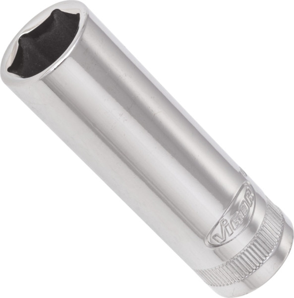 VIGOR Insert de clé à douille, long, carré creux 10 mm (3/8"), profil à six pans extérieurs, 14 mm, V2312N