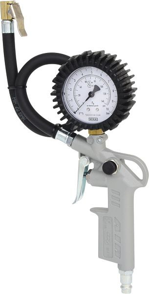 KS Tools Jauge de gonflage des pneus à air comprimé calibrée, 0-10 bar, 515.1960