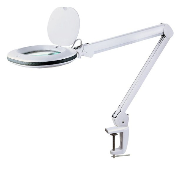 Lumeno 8615GR lampe loupe/lampe de travail lentille ovale 5 dioptries 60 LED, gris, UE : 6 pièces, 8615GR