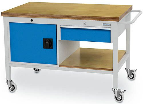 Chariot d'atelier Bedrunka+Hirth T736 R 18-24, 1x150 mm, tiroir extension totale 100%, 1200 x 750 x 859 mm, 04.12.04V