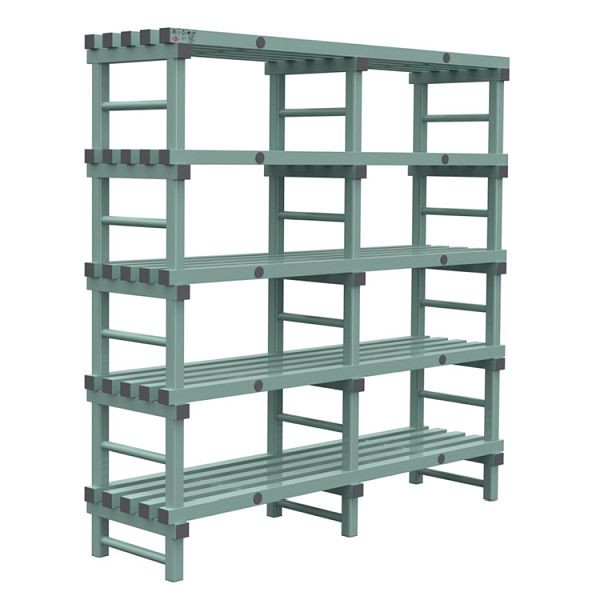 Etagère Euro REA 1800x500x1850mm, 5 montants au pas de 350mm, 308.184