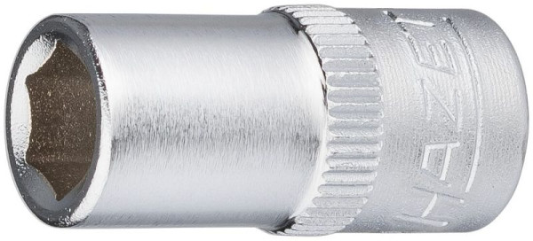 Embout pour clé à douille Hazet, hexagonal, carré creux 6,3 mm (1/4 pouce), 7 mm, moleté, 850-7