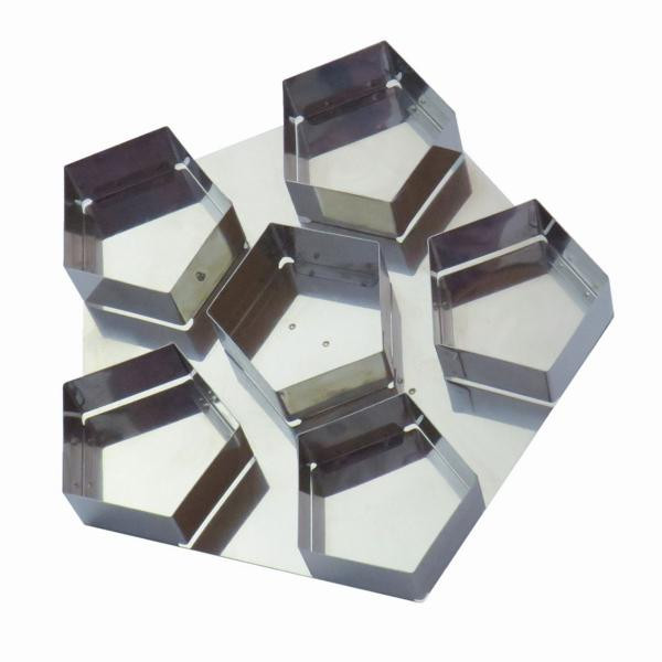 Presse à pain Schneider inox motif football, pentagonal, Ø 17,2 cm, 6 pentagones, 199586