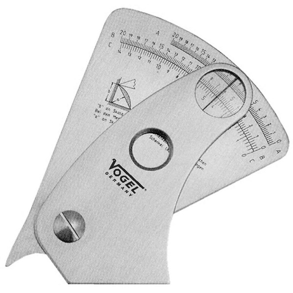 Jauge de cordon de soudure Vogel Germany, avec fenêtre de lecture, 0,1 mm, 474404