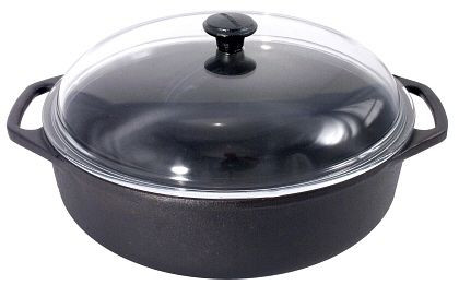 Plat à rôtir en fonte Contacto rond 5,5 l avec couvercle en verre, 5779/320