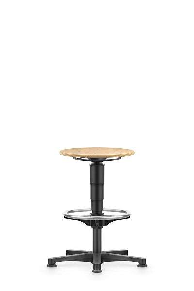 tabouret polyvalent bimos avec patins et repose-pieds, bois, hauteur d'assise 560-830 mm, 9461-3000