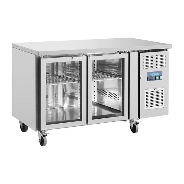Réfrigérateur de comptoir Polar U Series 2 portes avec portes vitrées, UA023