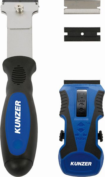 Jeu de grattoirs Kunzer , composé de 2 grattoirs et 20 lames, 7SCK22