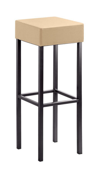 Tabouret de bar Mayer Sitzmöbel , structure noire, assise rembourrée, hauteur d'assise 91 cm - extra haut, beige, 1136_03_30488