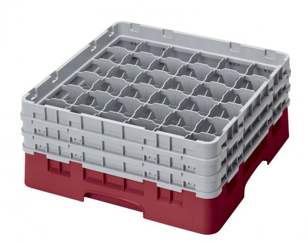 Panier de lavage Cambro 36 compartiments Camrack®, canneberges 17,4 cm, lot de 3, 36S638416