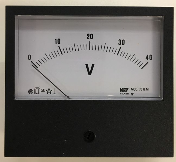 Voltmètre ELMAG 0-40 V 95x85mm pour EUROSTART 1300/2000, 9505357